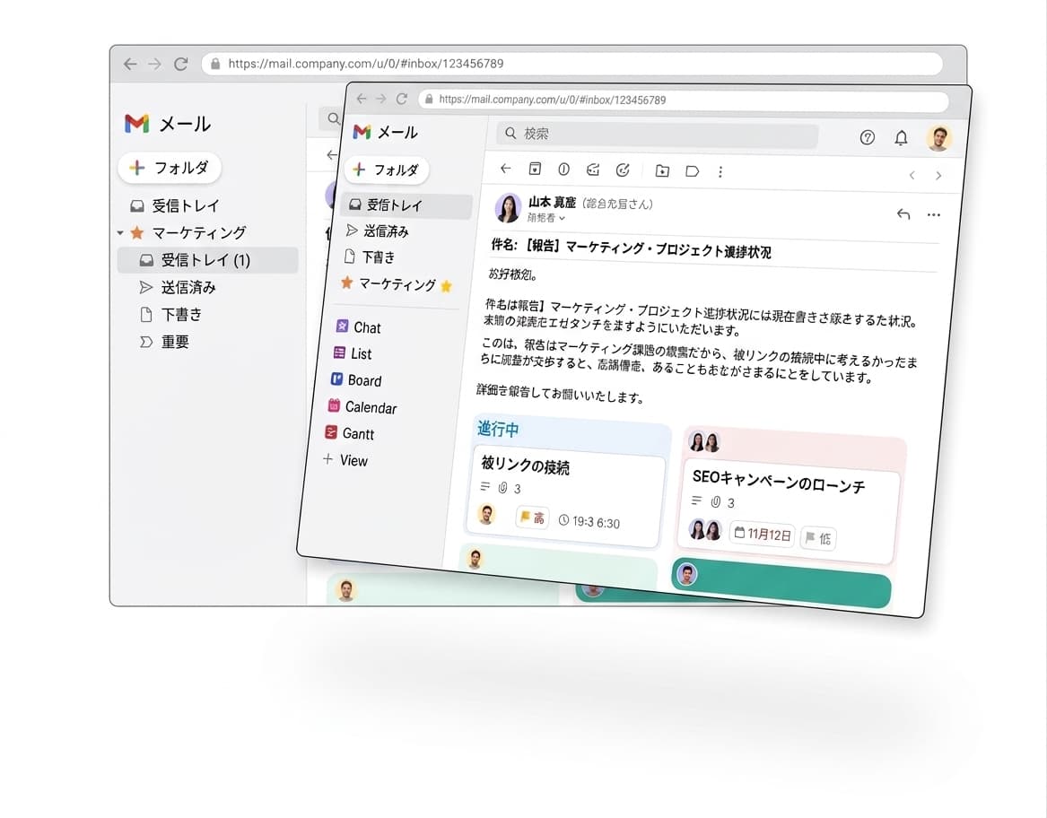 Business professional writing email