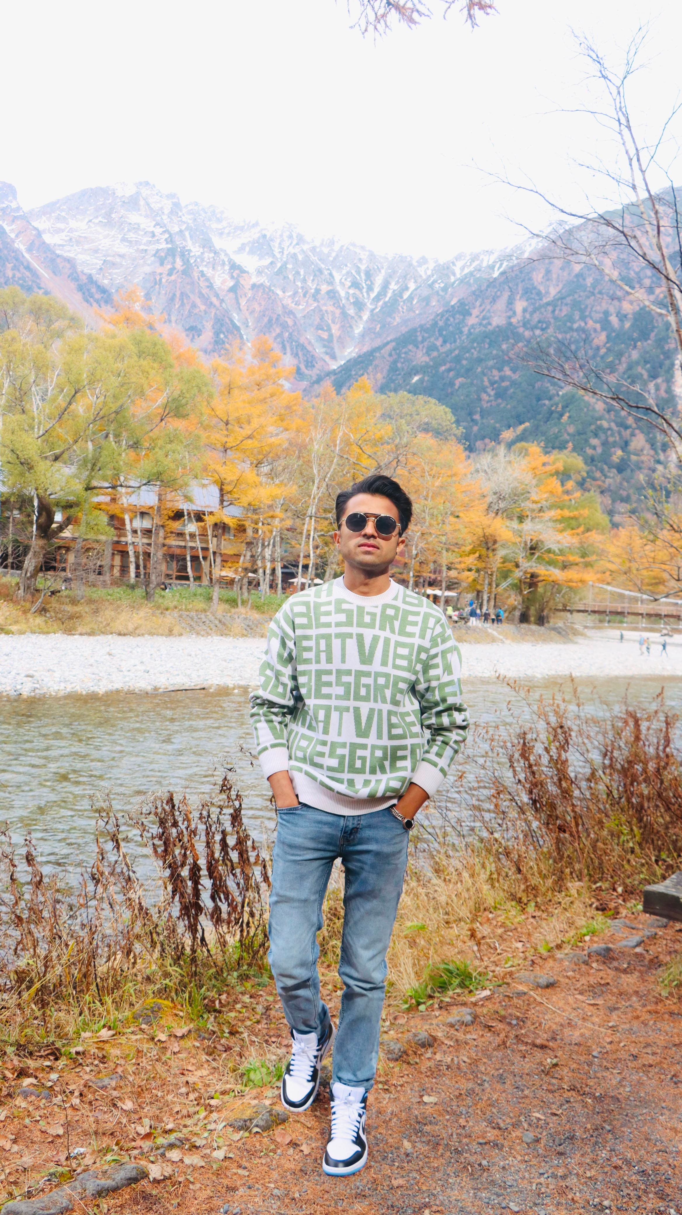 Laxman exploring Japan